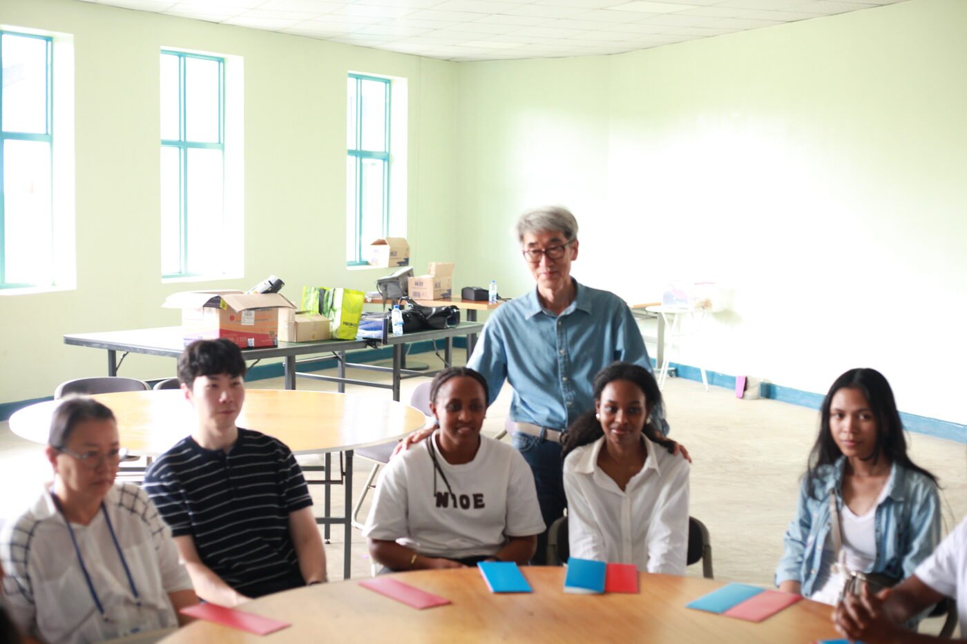 Members of the Sejong Culture Academy team with UAIT students