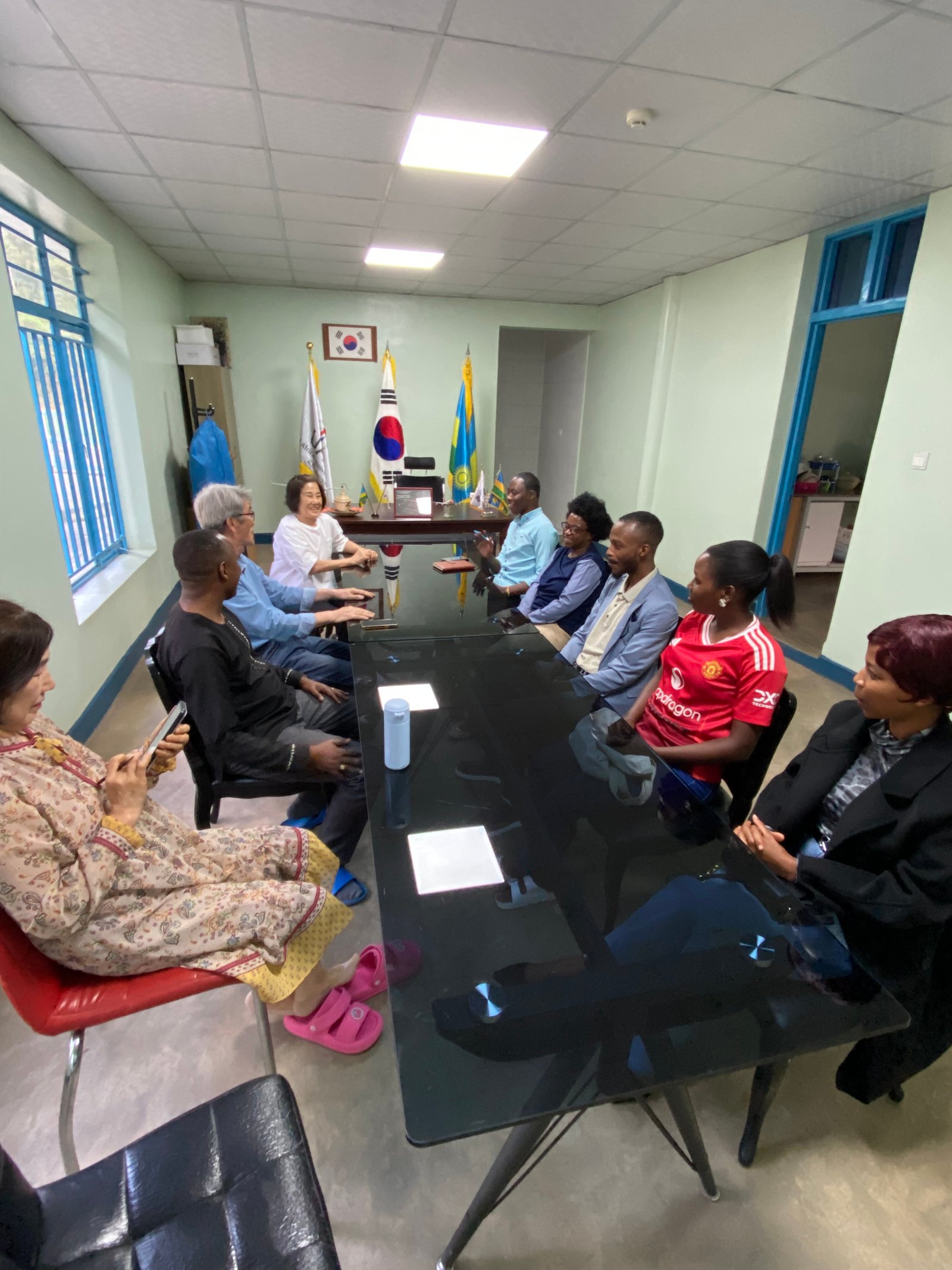 Career guidance session in progress at the UAIT conference table