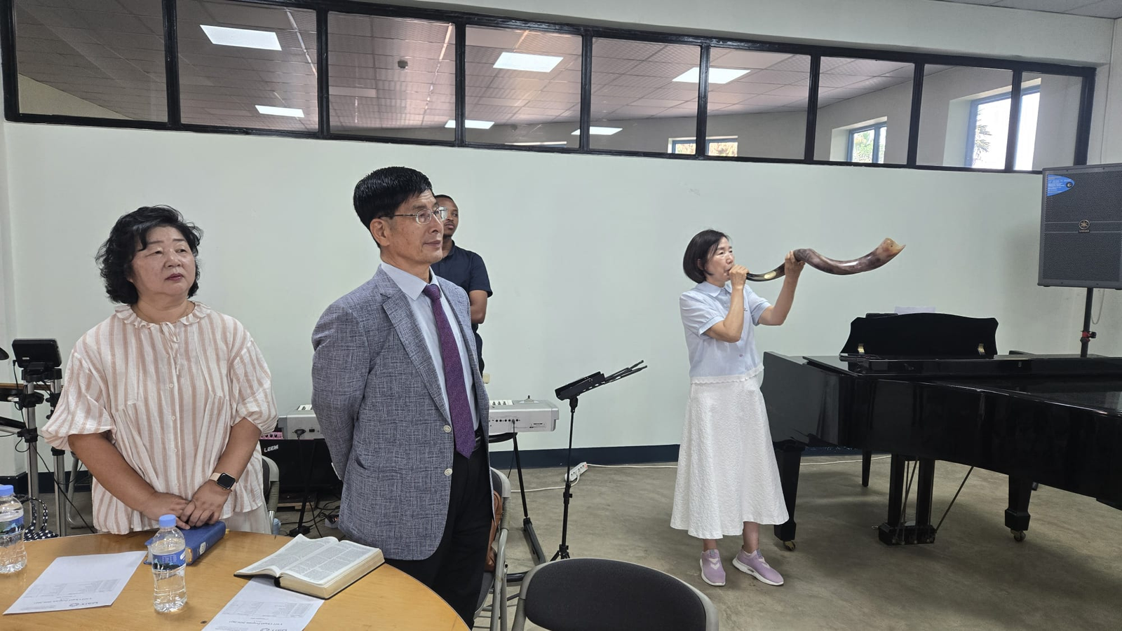 UAIT faculty and leaders attending the Friday Chapel program